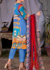 Maria by Zebaish - Embroidered Karandi - Unstitched 3 Piece Suit